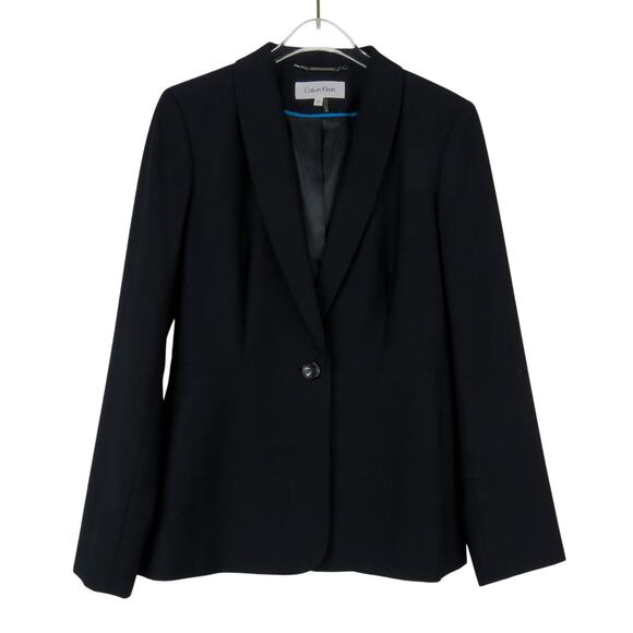 Calvin Klein Black Blazer Women's Tailored Blazer Suit Jacket Size 2 - Picture 7 of 7